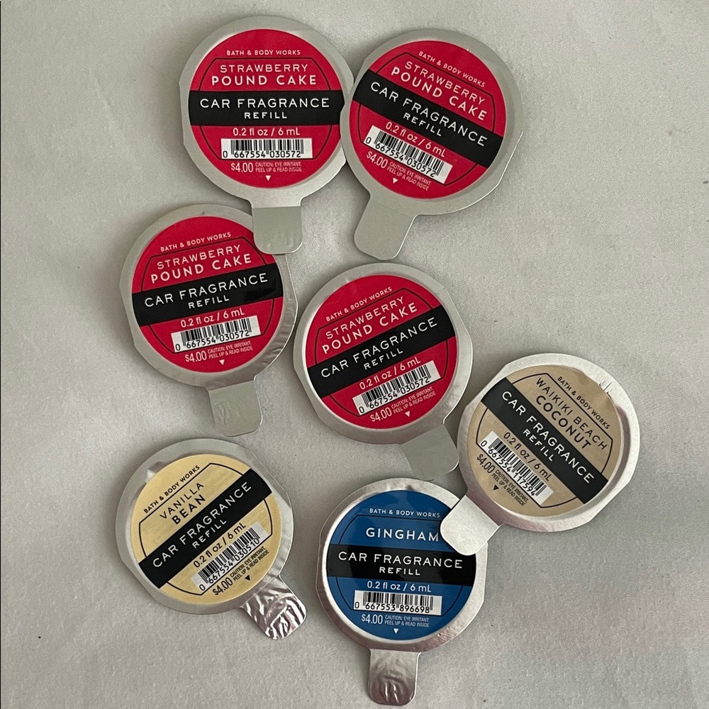 Car Fragrance Refill Set - Red, Blue, Silver